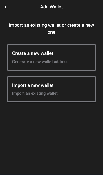 GemWallet add a new wallet